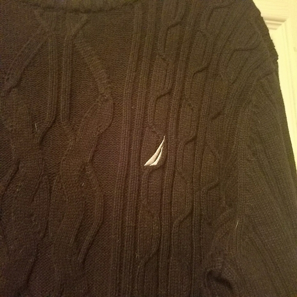 Nautica mens L black sweater - Picture 3 of 4